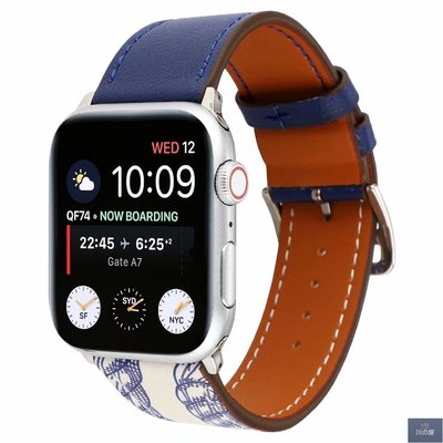【川の屋】適用於iWatch5的最新彩色皮革環5 4 3 2 1適用於Apple Watch錶帶的Single Tour錶帶