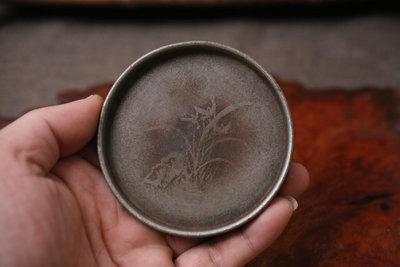 （二手）—日本茶器 老錫 壺承 壺托盤 擺件 老物件 古玩【中華拍賣行】1831