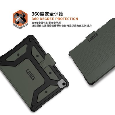 平板保護套 UAG 軍規防摔殻 iPad Air 10.9 2022 /Pro 11吋 都會款耐衝擊保護殻 三色 筆架