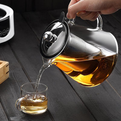 玻璃泡茶壺耐高溫飄逸杯不銹鋼過濾沖茶器大容量茶具套裝家用現貨功夫茶茶具用品