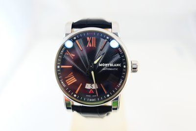 [吉宏精品交流中心]MONTBLANC 萬寶龍 Star 7102 星辰系列 41mm 黑面 自動機械 皮帶 男錶