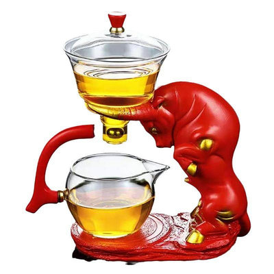 玻璃茶具套裝家用懶人自動沖泡茶器配件功夫茶杯套裝磁吸茶壺