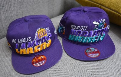 （現貨）美國NBA籃球運動帽子 9fifty new era帽子 洛杉磯湖人隊 夏洛特黃蜂隊 正版