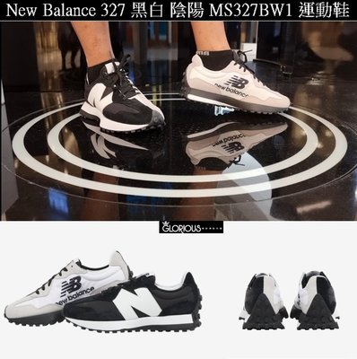 免運 NEW BALANCE 327 黑 白 陰陽  MS327BW1 IU 復古 運動鞋【GL代購】
