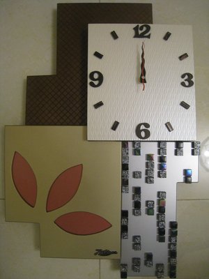 時尚幾何藝術＊~造型木質掛鐘、時鐘~＊()台灣製造✧棠云藝廊✧