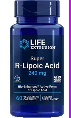 美國Life Extension右旋硫辛酸 口服美國Super R-Lipoic Acid60粒