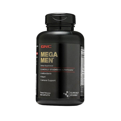 美國GNC男士復合維素Mega Men綜合維素礦物質180粒
