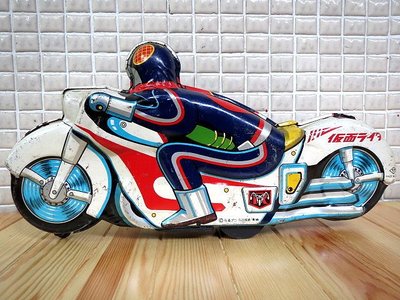 【 金王記拍寶網 】Z197   60年代 早期 日本製 東映 發條老鐵皮特攝摩托車 大台 (正老品) 古董級 罕見珍貴