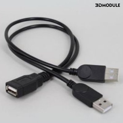 USB2.0一母分二公數據充電線 一分二充電線1分2USB數據線