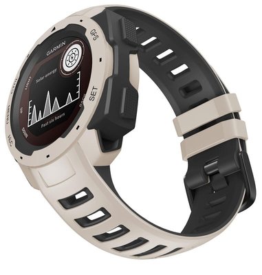 錶帶Garmin佳明本能系列雙色硅膠錶帶Instinct太陽能替換防水腕帶潮-辣台妹