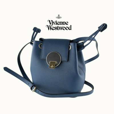 Vivienne Westwood ► ( 深海軍藍色 ) 防刮真皮壓紋 肩背包 斜背包 側背包｜100%全新正品｜特價
