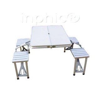 INPHIC-鋁連體折疊桌椅 鋁合金折疊桌椅 休閒桌椅子折疊椅釣魚椅桌
