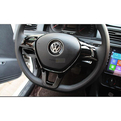 車之星~ADY 福斯 VW GOLF 7 New POLO 6R 6O TL/CL版本 ABS電鍍 方向盤 飾片
