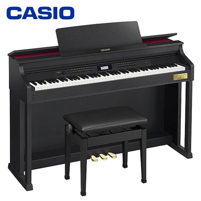 CASIO Privia數位鋼琴系列AP-710BK 立體聲柏林平台鋼琴/88鍵/支援USB/含琴蓋及琴椅