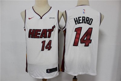 泰勒·赫洛 （Tyler Herro）NBA邁阿密熱火隊 球迷版 白色 球衣 14號