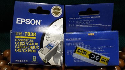 庫存出清 EPSON 原廠 T038 黑色墨水匣