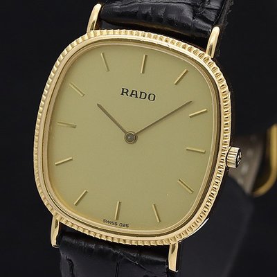 【精品廉售/手錶】Rado雷達錶 黃金色錶面/錶框*石英中性腕錶*大方穩重*美品*瑞士精品
