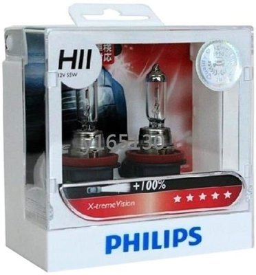 PHILIPS飛利浦X-tremeVision超極光燈泡 亮度+100% H11 12V 55W 可加價購陶瓷插座 A1