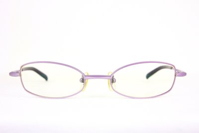 【古物箱~霹靂膠囊】日本品牌 ICEBERG 日本製 特殊烤漆紫 金屬框 眼鏡( 二手 古著 )