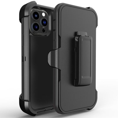 GMO 2免運蘋果iPhone 13 6.1吋軍用超防摔內PC+外TPU 黑色可無線充電手機殼套保護殼套