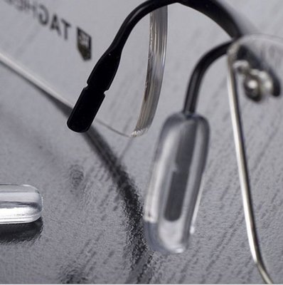 【1對】♥「一字型」插入式矽膠鼻墊（TAG Heuer、berlin 眼鏡適用） 透明直插式鼻墊 套入式