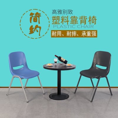 塑料椅子現代簡約北歐餐椅靠背椅創意餐桌椅教學休閑培訓椅辦公椅-爆款