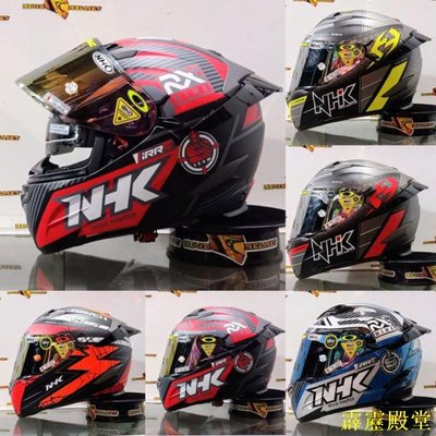 閃電鳥全臉頭盔 NHK RX9 motif racer x 紅色 doff 帥氣平遮陽帽 iridium 包裝