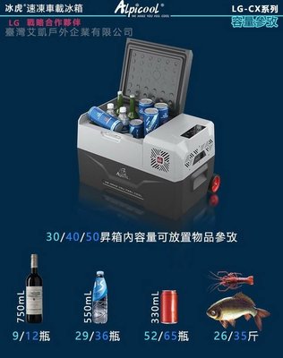{采庭生活館}Alpicool CX30(含電池)行動冰箱 台灣總代理公司貨 冰虎車家兩用冰箱 小冰箱 野餐/露營/釣魚