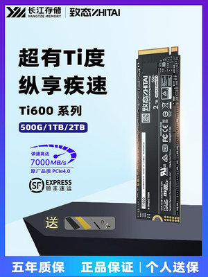 致態ti600固態硬盤PCIe4.0長江存儲500G1T2T臺式筆記本M.2電腦ssd