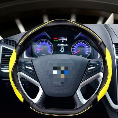 黃色 D型方向盤皮套 VW GOLF GTI TIGUAN POLO PASSAT T4 T5 CADDY CC