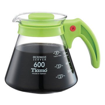 ?現貨?Tiamo 耐熱 玻璃壺 600cc 綠色 HG2295G 咖啡玻璃壺 咖啡茶壺 冷泡茶壺