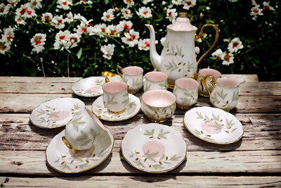 【Sunshine Antiques】Royal Albert - Braemar 英國骨瓷咖啡杯六人套組 F.19