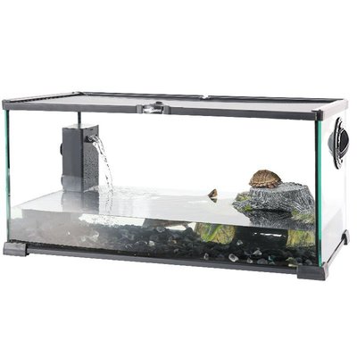 特價瑞皮Reptizoo烏龜缸帶曬臺水陸生態缸家用玻璃養水龜飼養箱巴西龜