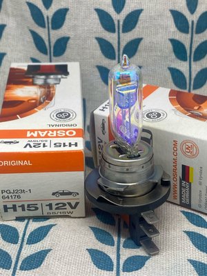 OSRAM#H15#55/15W#VW#MAZDA#日行燈遠燈#超級黃金燈泡#特價出清#德國製#非雜牌#OSRAM