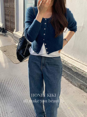 Honey Kiki 韓國 正韓 S043 蔬菜家版型很好的牛仔直筒褲 M