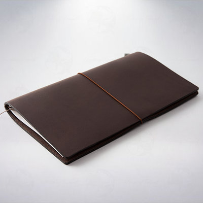 日本 MIDORI TRAVELER'S notebook 大尺寸真皮旅人筆記本: 棕色