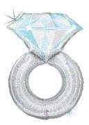 【氣球批發廣場】美國Anagram鋁箔氣球38:"白金鑽戒(B35366)  )/求婚告白婚禮鋁箔氣球鑽石戒指