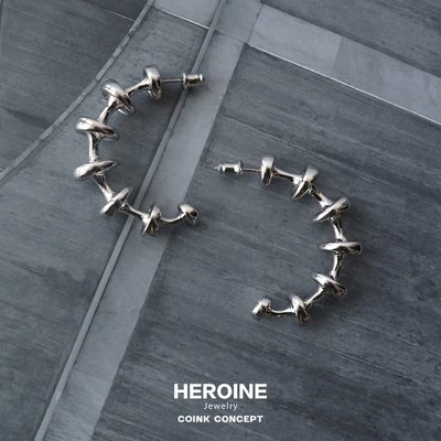 Py輕奢ACC HEROINE 迷路員系列 Helix半圈耳釘 原創設計師個性小眾氣質耳環