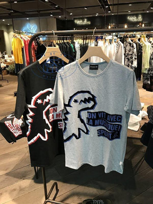 新店促銷 新款 閃電大恐龍agnes b.純棉 短袖 T恤 男裝
