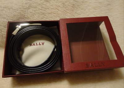 《降》Bally ‧瑞士製造‧ Bally 頂級名牌皮 男用真皮 黑/咖啡 雙色皮帶 全新真品 ~