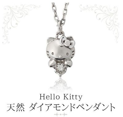 鼎飛臻坊 生日禮物~ HELLO KITTY 凱蒂貓 項鍊 附精美包裝盒 日本製 限定款 日本正版
