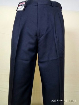 【平價服飾】台灣製造冬季藍色條紋「打摺西裝褲（5511-1)(30-42)免費修改