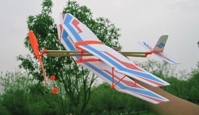 【夜市王】雙葉飛機橡 橡皮筋飛機 模型 益智 雙翼飛機 39元