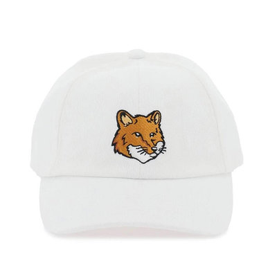 【Maison Kitsune】Fox Head 小狐狸頭 帽子 棒球帽 白色