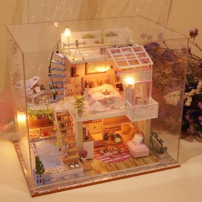 95折免運上新玩具 diy小屋大型別墅手工制作小房子建筑模型拼裝木質玩具生日禮物女