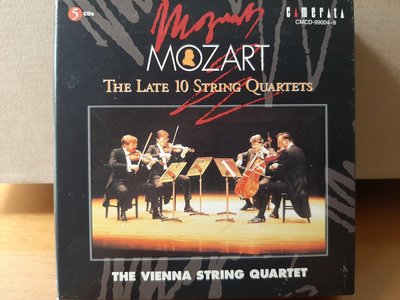 古典cd唱片Vienna qt,Mozart-The Late String Quartets,維也納四重奏團，演繹莫扎特-晚期10首弦樂四重奏，5CD.