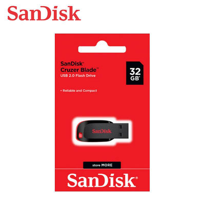 SANDISK 32G Cruzer Blade CZ50 USB 2.0 隨身碟 (SD-CZ50-32G)