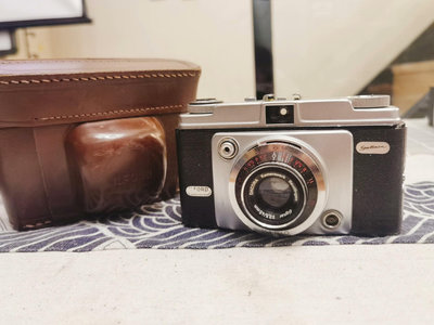 德國ilford旁軸相機 古董帶原廠相機包 中古