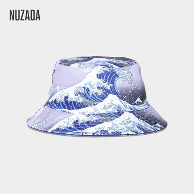 NUZADA韓版日系雙面秋天漁夫帽男 戶外出游可折疊潮牌嘻哈盆帽子