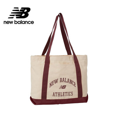 【New Balance】 NB 超大容量多夾層肩背包/托特包_中性_杏紅色_LAB33013NBY